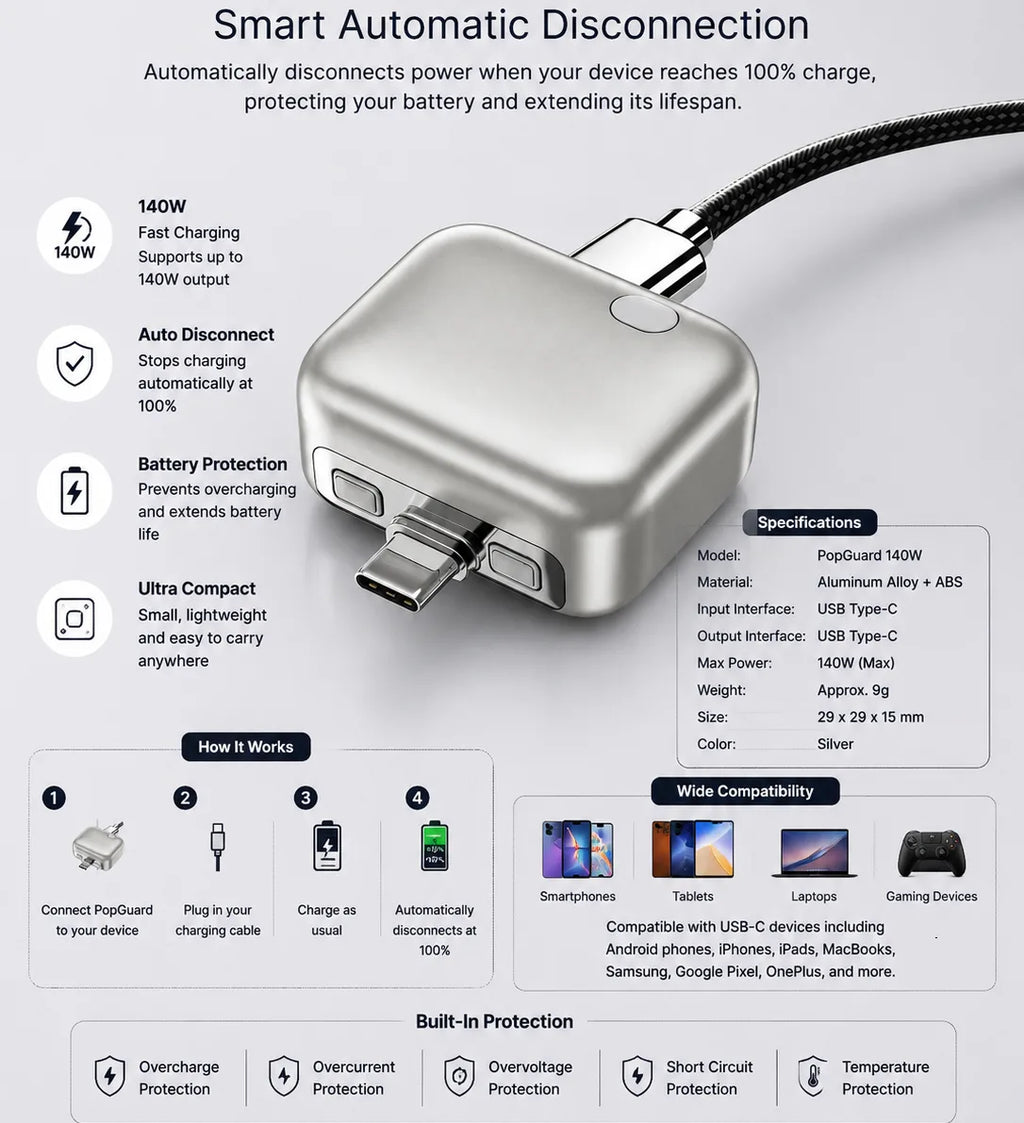 Kuwajia LX-007 Smart Power Off / Auto Disconnect Charger Adapter