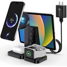 4-in-1 Wireless Charging Station – MagSafe Fast Charger for iPhone, Apple Watch & AirPods